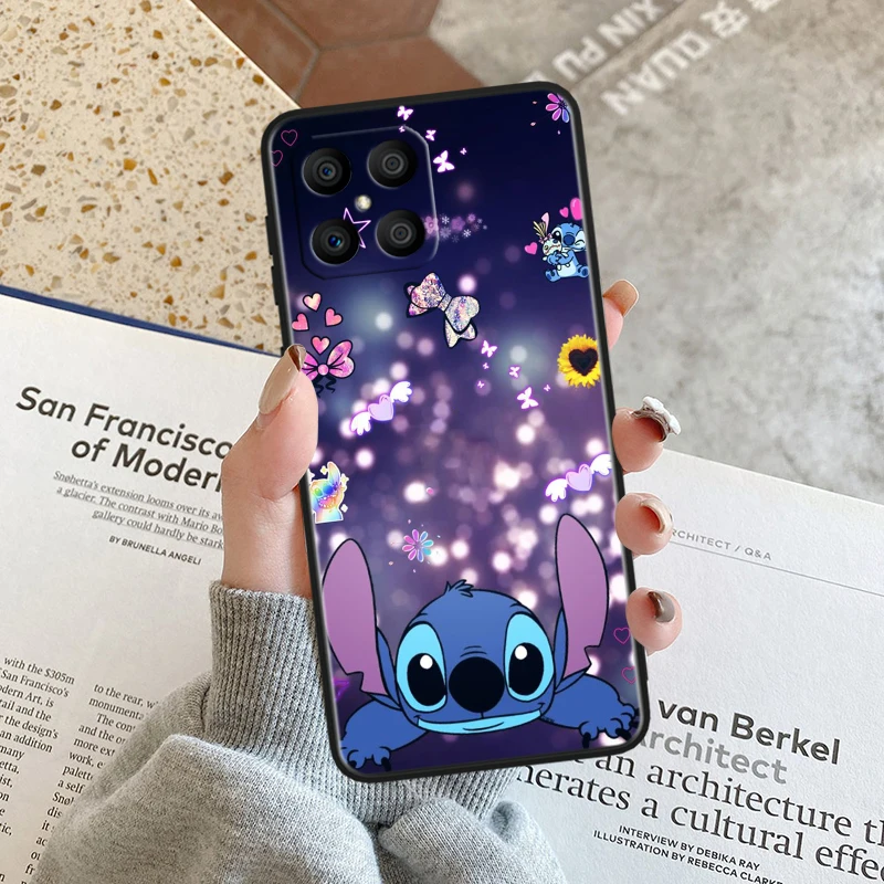 Мультяшный милый Стич для Honor V20 10i 10X 9S 9X 9C 9A 8X 8C 8A 7S 7C 7A Magic 5 Lite Pro MAX черный мягкий