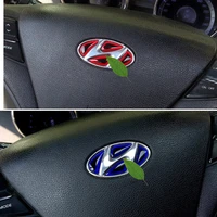 car styling steering wheel front rear emblem badge logo sticker decal for hyundai sonata yf 8 i30 i45 verna car stickers