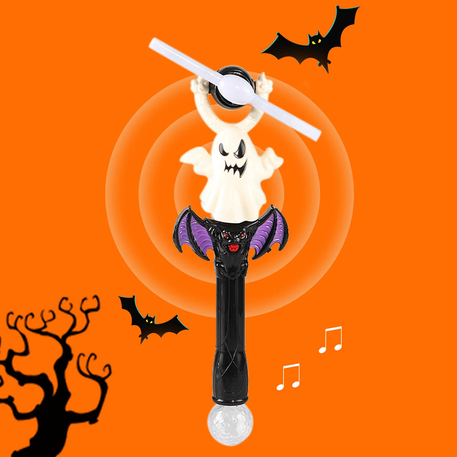 

Spinning Luminous Halloween Glow Stick Wand Birthday Gifts Party Favors Props for Kids Children Birthday Party Gifts