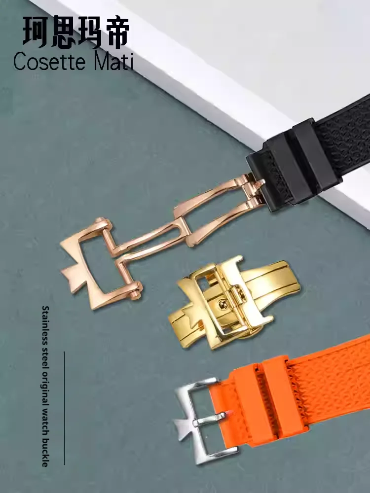 Ремешок для часов из фторкаучука для Vacheron Constantin Overseas 47040 47450 49150, браслет FKM, аксессуары для часов, ремешок на запястье (art.: 3920db16fb685) - 3920db16fb685