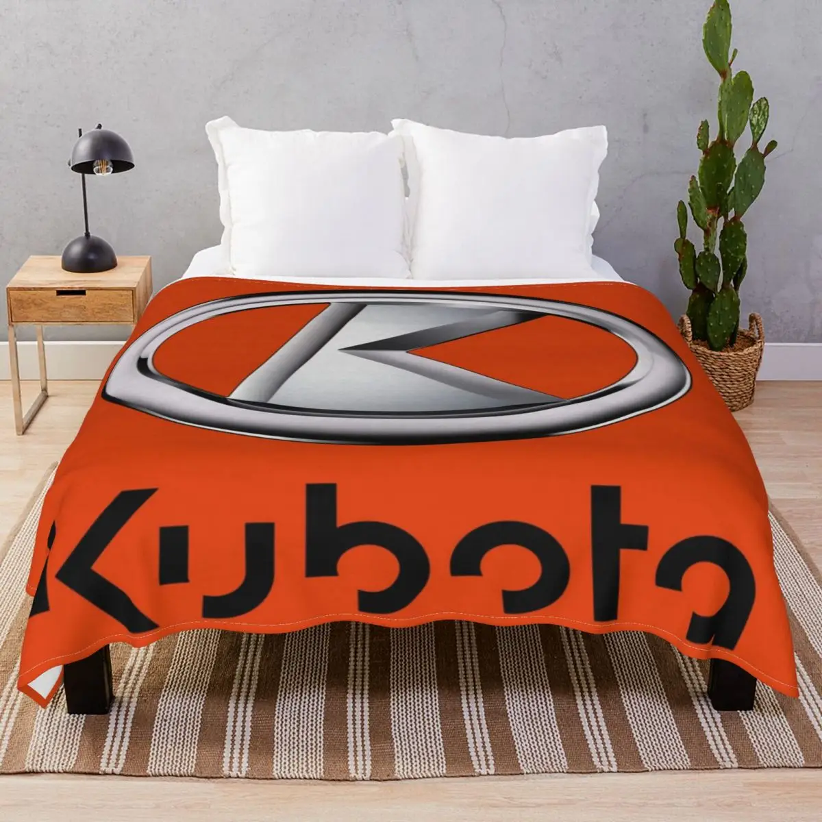 Kubota Blankets Flannel Autumn Multi-function Throw Blanket for Bed Sofa Camp Cinema