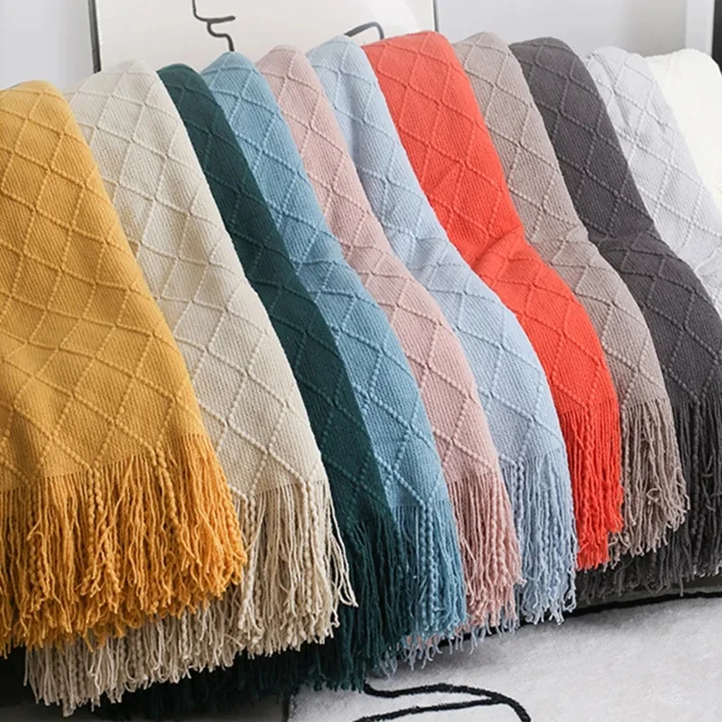 S Bed End Decor Drop Shipshawl Sofa Blanket With Tassels Sca