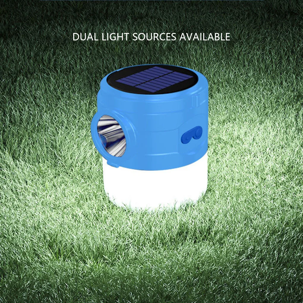 

Solar LED Camping Light with Handle Tent Outdoor Bulb Lantern Hiking
