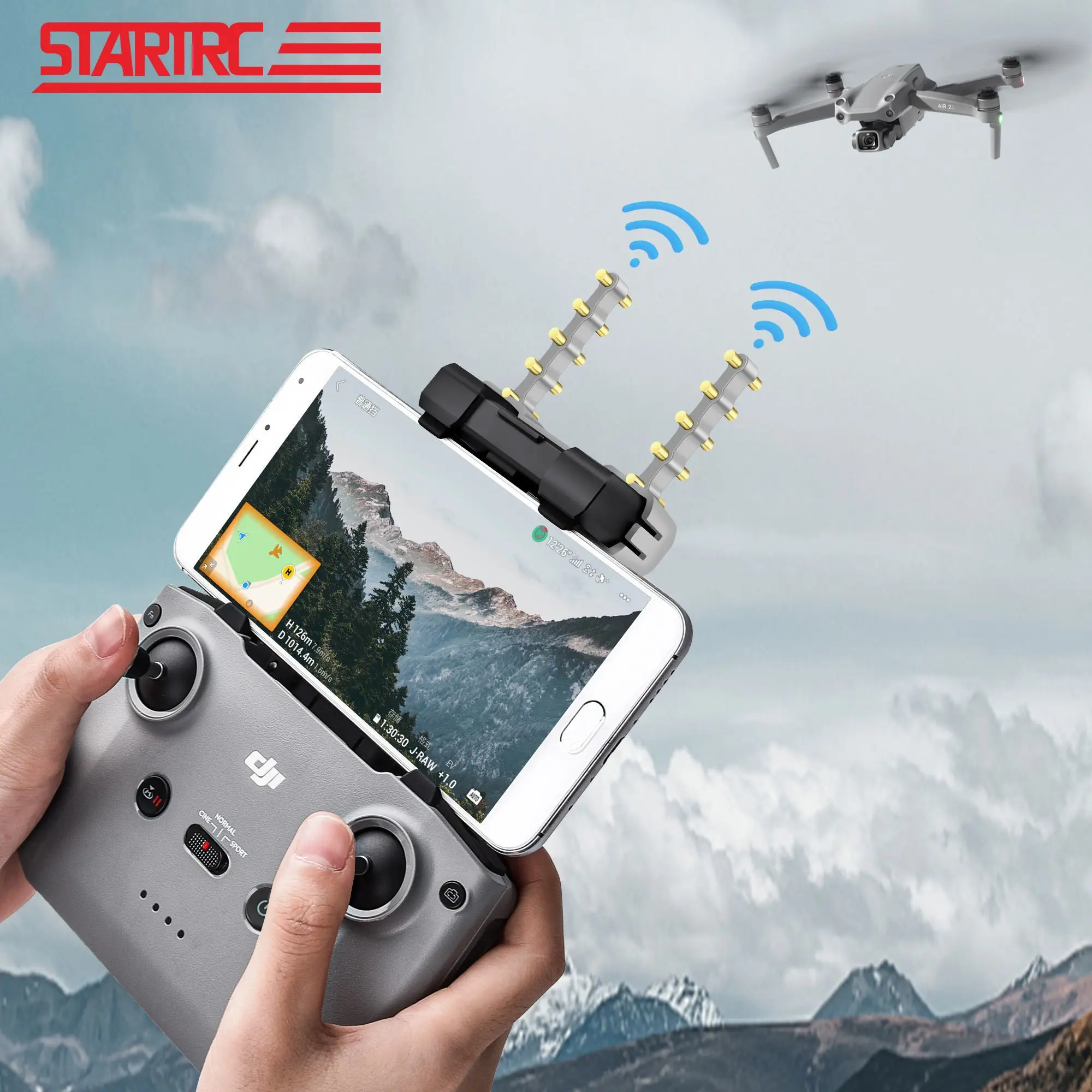 

STARTRC DJI Air 2S Yagi антенна 5,8G усилитель для DJI Mini 2/Mavic Air 2 Drone пульт дистанционного управления усилитель сигнала расширитель диапазона