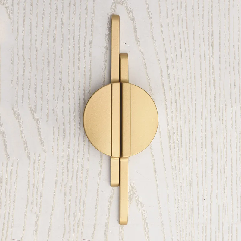 

64mm Hole Spacing Modern Simple Personality Creative Door Knob Gold Gray Black Circle Wardrobe Kitchen Cabinet Handles
