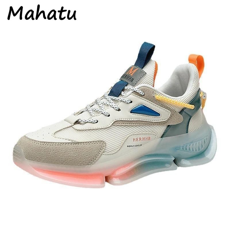 

New Arrivals Men Running Shoes Breathable Mesh Sneakers High Quality Rubber No-slip Cushioning Outsole Jogging Shoes Zapatillas