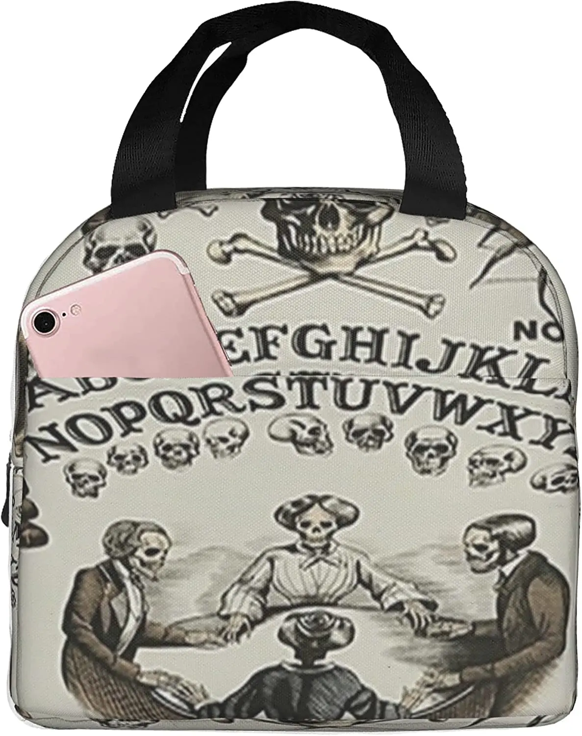 

Durable Lunch Bag for Funny Gothic Witch Board Lunch Bag for Men Women College Reusable Fashion Lunch Bag for School Shopping