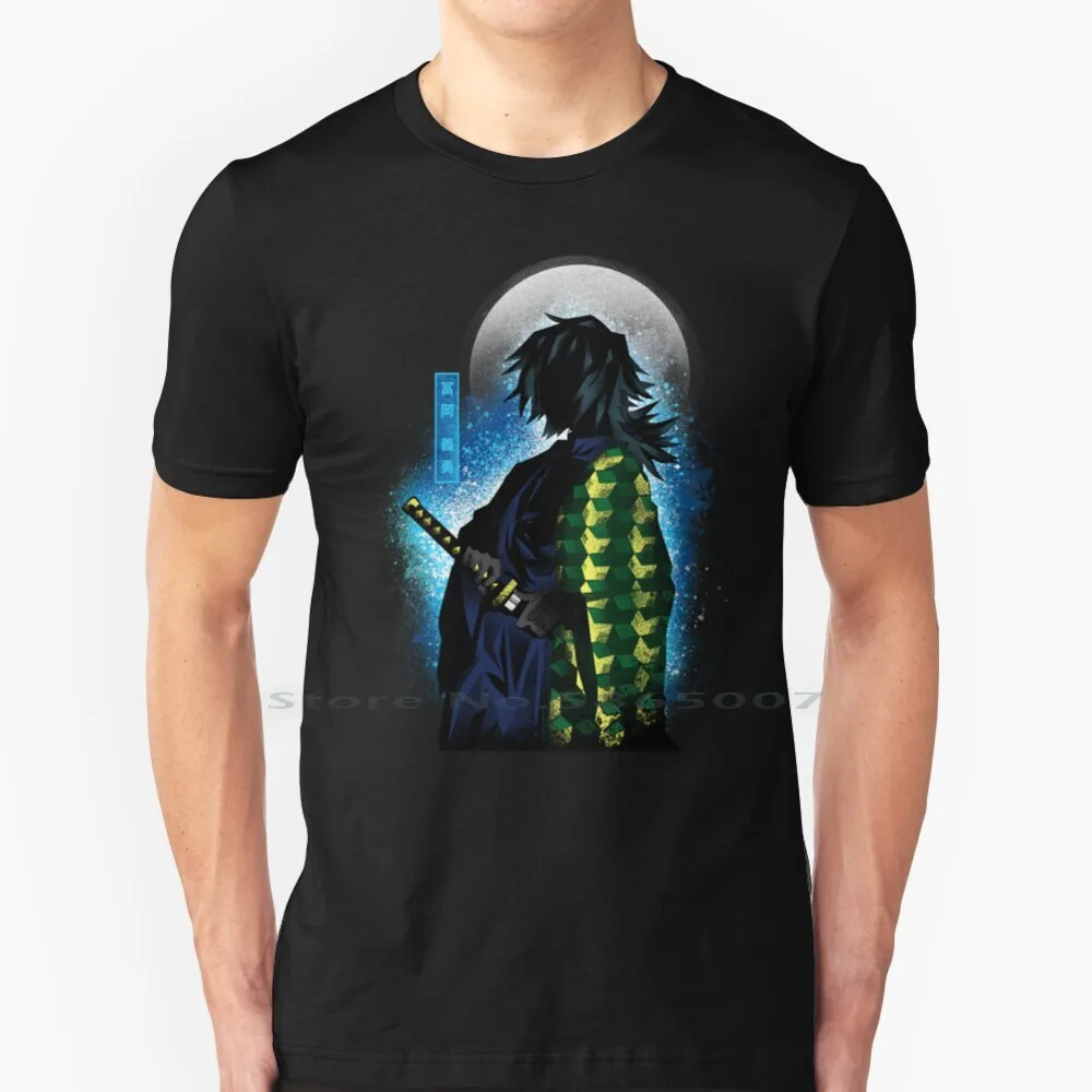 

Футболка Giyu Hashira-Dark Shadow, 100% хлопок, Giyu Tomioka Water Hashira Kimetsu No Yaiba Tanjiro Kamado Nezuko Kamado Agatsuma