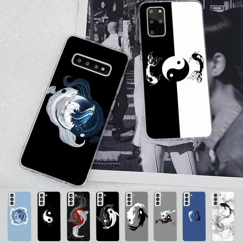 

Fish Yin Yang Art Phone Case for Samsung S21 A10 for Redmi Note 7 9 for Huawei P30Pro Honor 8X 10i cover