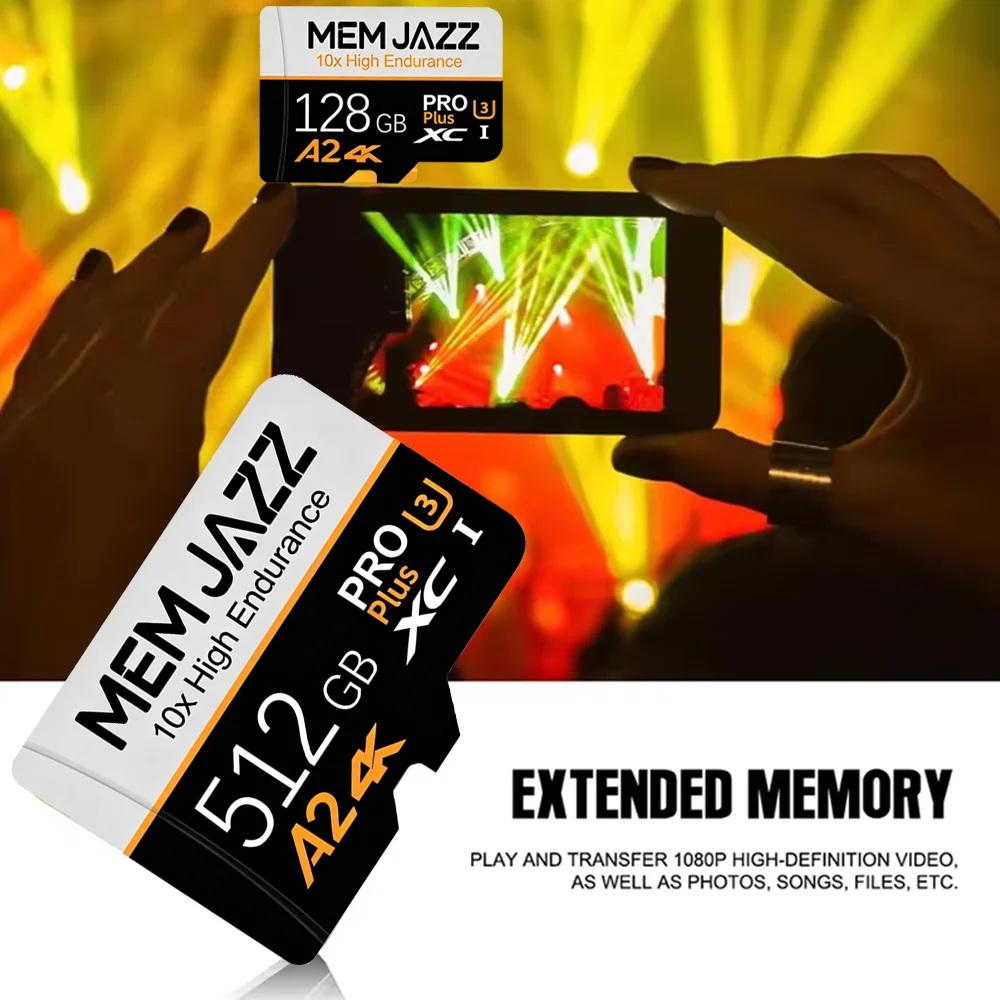 Фото Карта памяти Micro TF SD 32GB 64GB 128GB 256GB 512GB U3 V30 высокой скорости для видеорегистратора №3