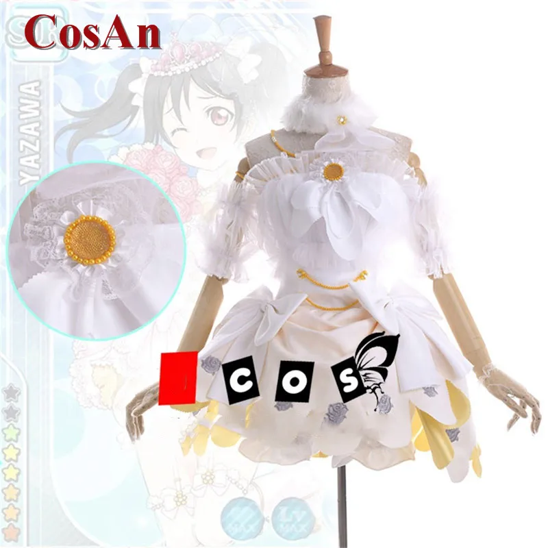 

CosAn аниме LoveLive Yazawa Nico Косплей Костюм Элегантное свадебное платье для пробуждения невесты визуальная вечеринка