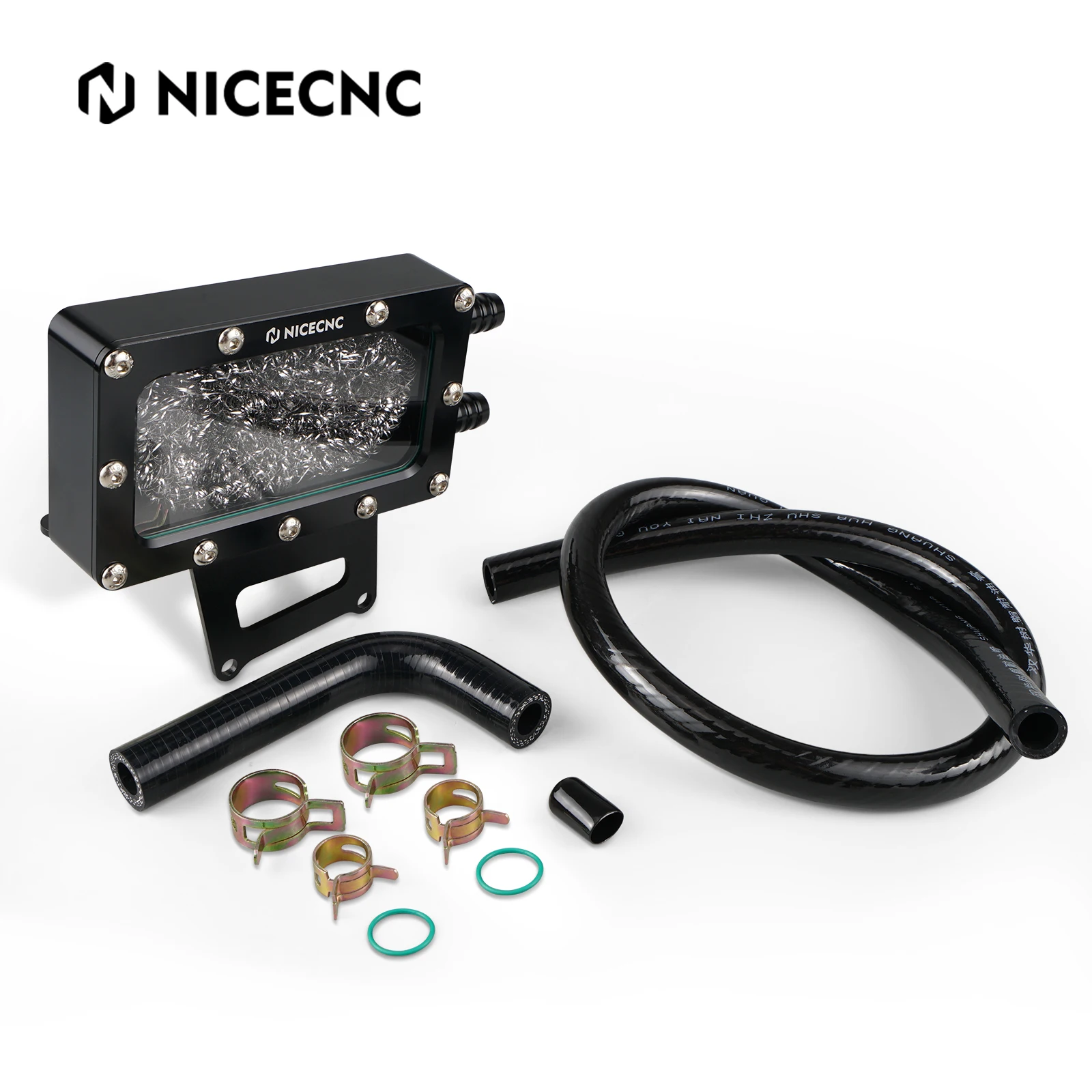 

NICECNC ATV масляный сапун вентиляционная коробка для YAMAHA Raptor 700 700R 2006-2023, алюминиевые и резиновые аксессуары, устойчивые к коррозии