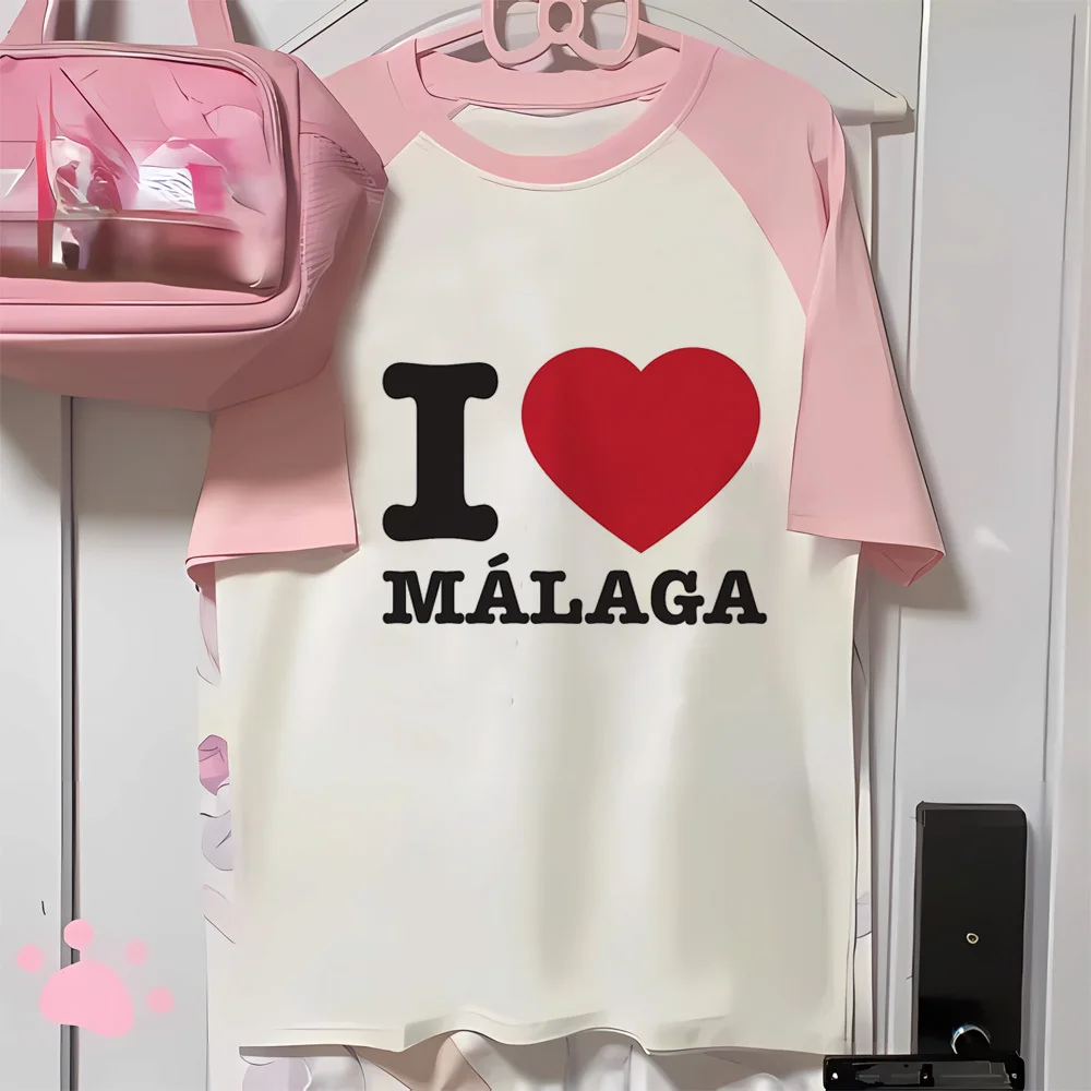 Малага топ женский элегантный забавный дизайн футболка девушка аниме манга