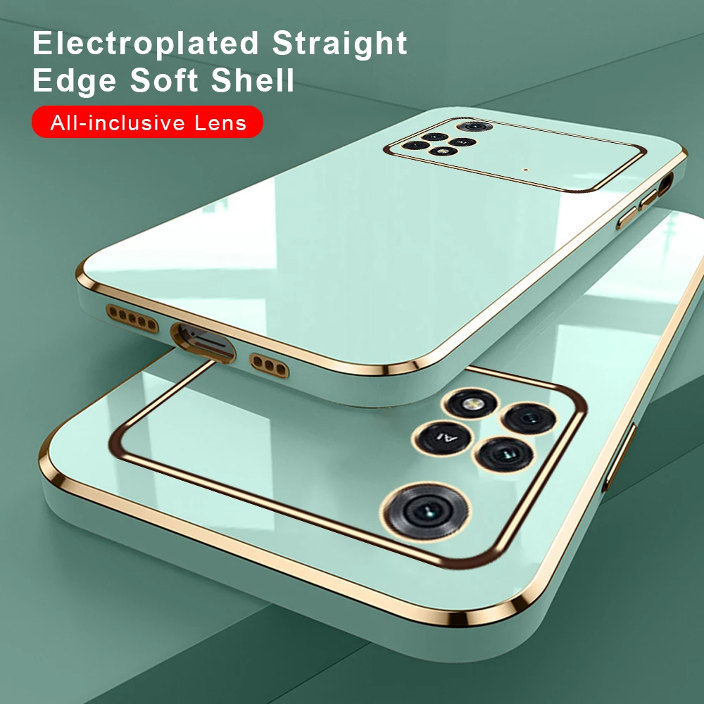 3D чехол-бампер для камеры Xiaomi Poco X4 Pro 5G X3 NFC M4 гальванизированный мягкий чехол