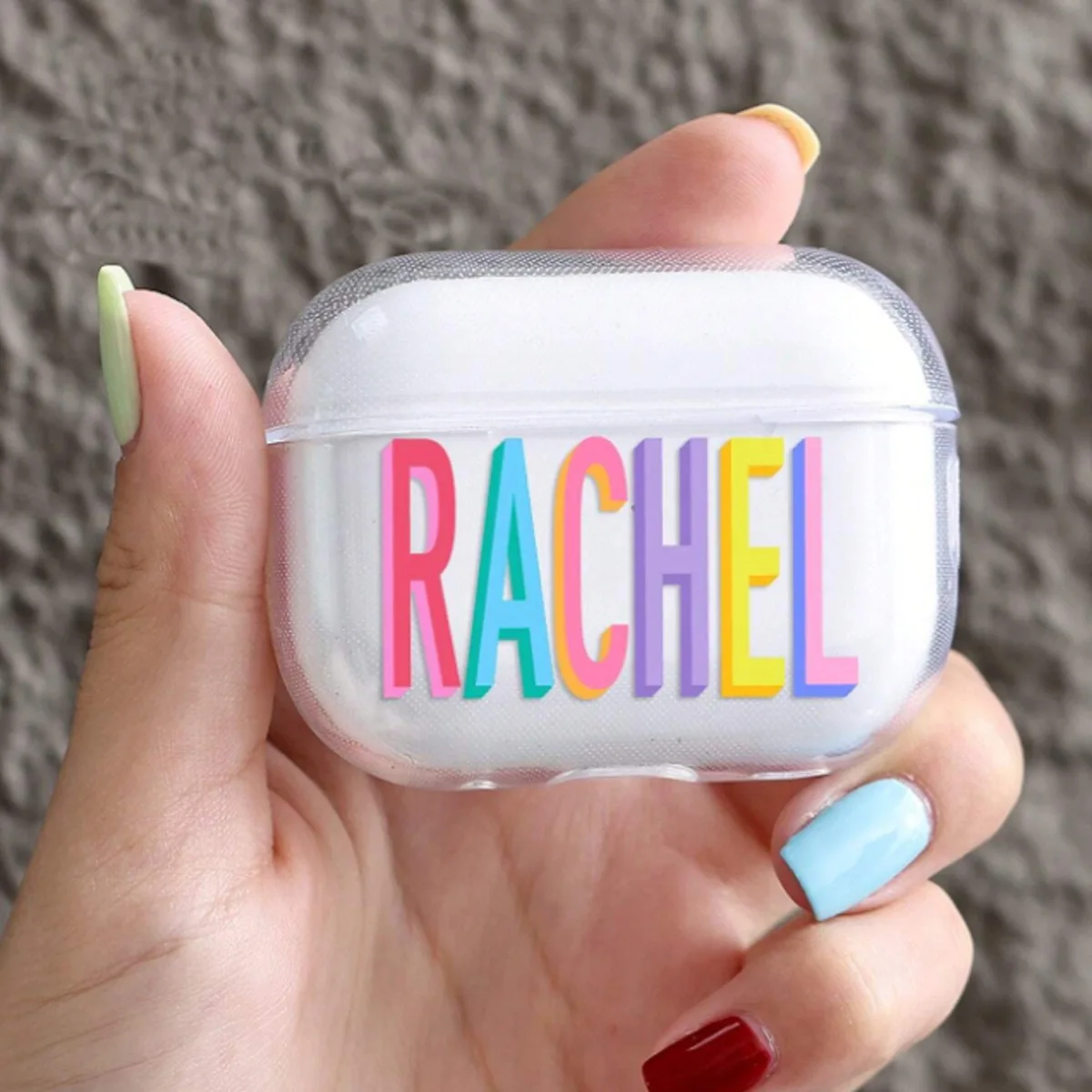 Мягкий чехол для зарядки наушников Rachel Airpods 3 4 мягкий силиконовый с милой линией