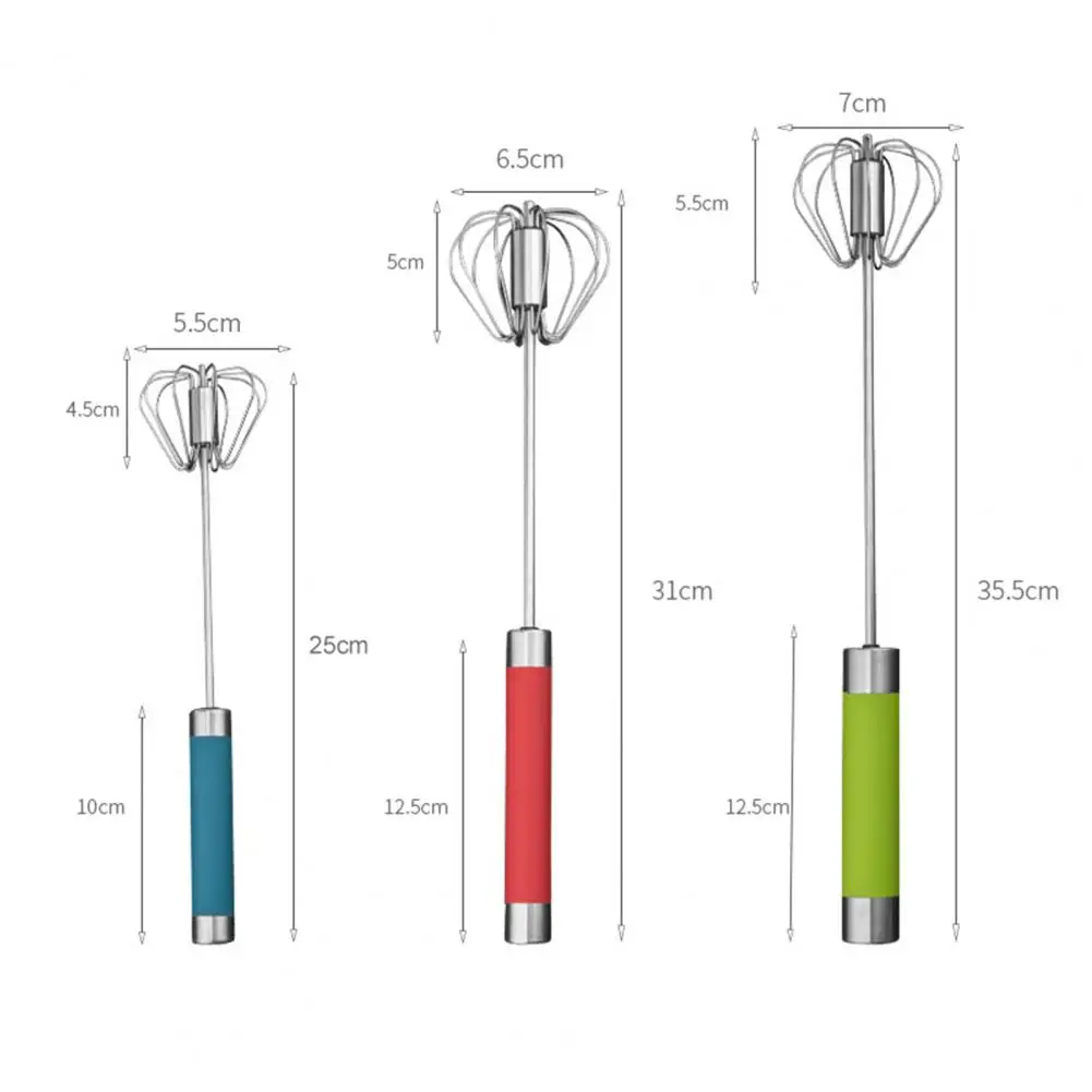 

Practical Egg Whisk Time-Saving Hand Whisk Non-Slip Versatile Hand Push Egg Mixer Stirrer Silent Operation