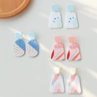 blue pink fresh fashion drop earrings for women wedding jewelry boho elegant cute acrylic dangle statement earring christmas