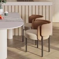 light luxury nordic designer creative italian hotel home furniture reception soft velvet backrest makeup stool bag back chair