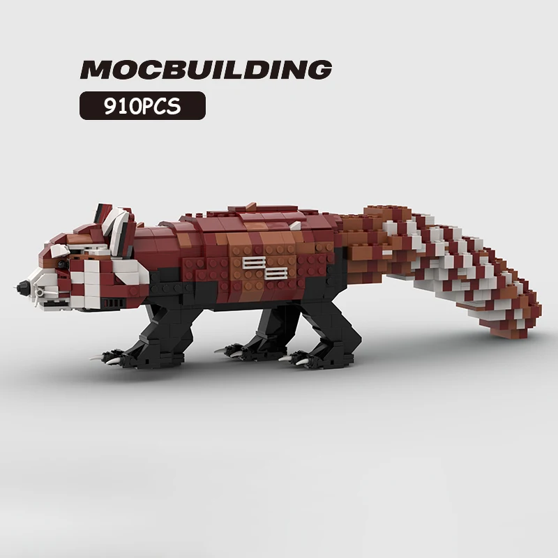 

MOC Building Blocks Red Panda Model DIY Puzzle Assembled Bricks Cartoon Animal Educational Toys Christma Gifts 910PCS