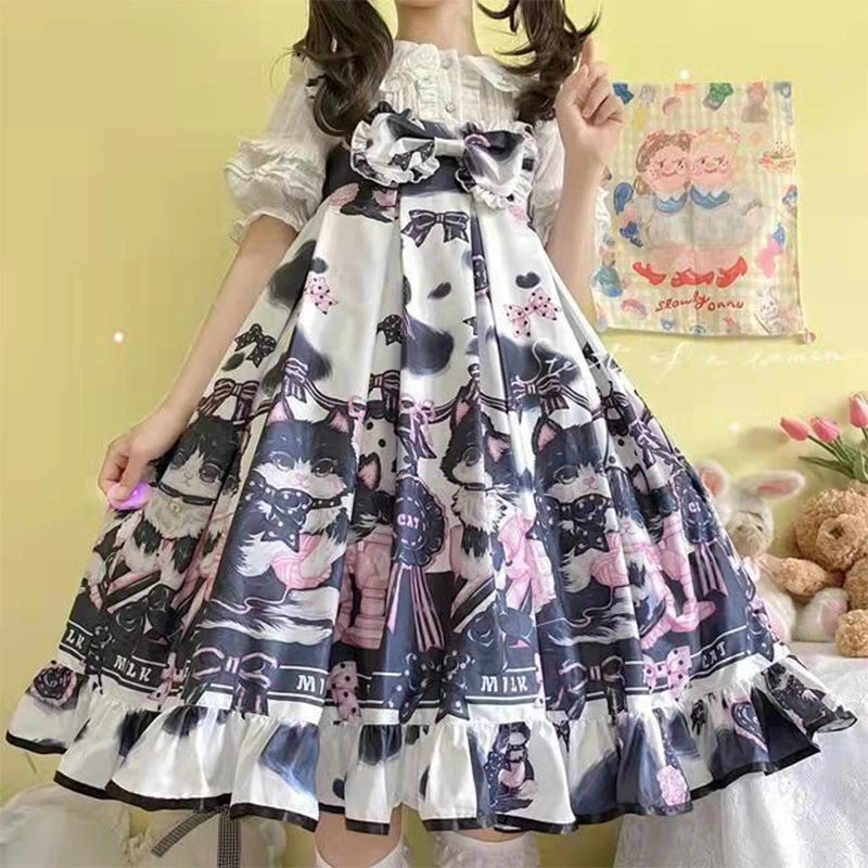 

Lolita Suspender JSK Dress Cute Girl Cosplay Costume Loli Dresses