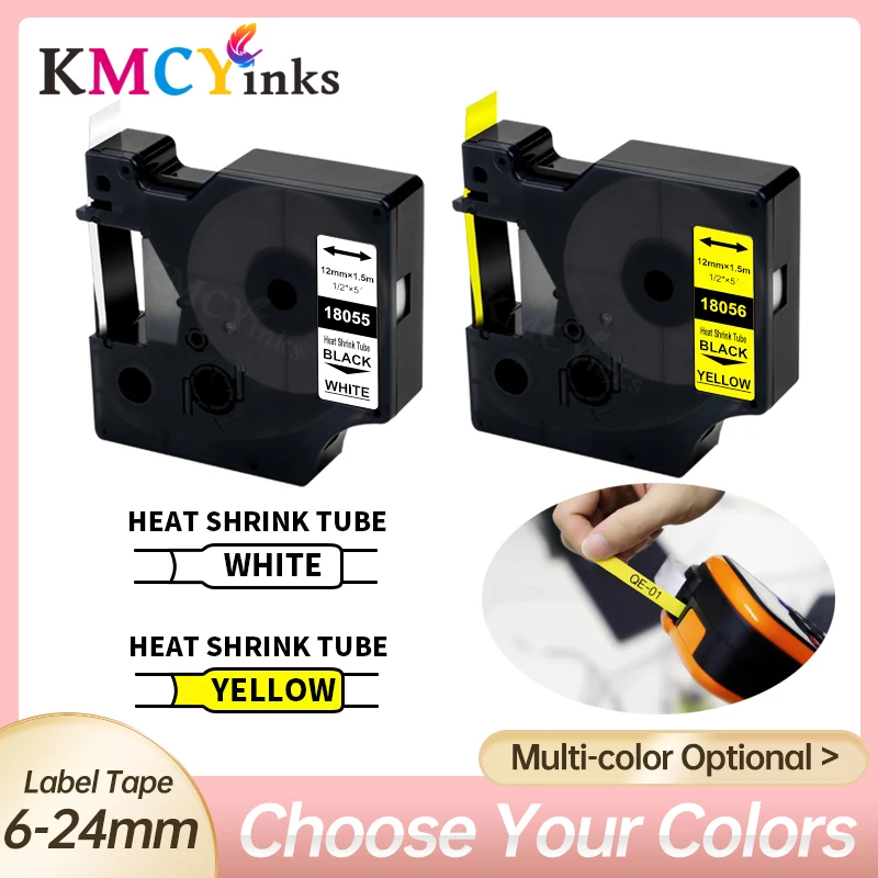 

For DYMO Rhino IND Heat Shrink Tube Industrial Tape 18051 18052 18053 18054 18055 18056 18057 18058 1805443 For DYMO Rhino 4200