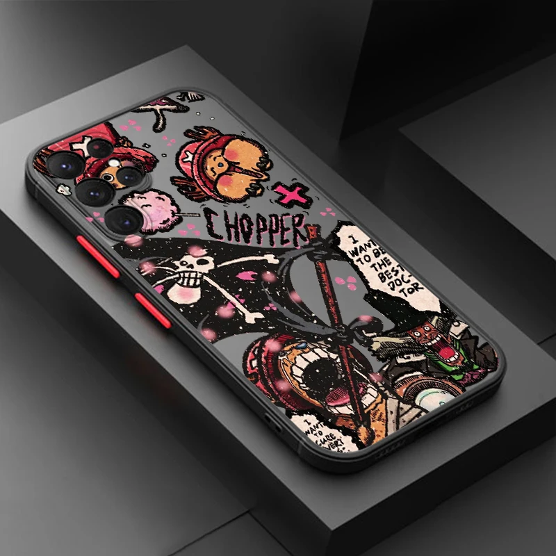 

Cartoon O-Ones Pieces Cover For Samsung S23 S22 S21 Ultra S20 FE S10E Lite Plus Frosted Translucent Matte Phone Case