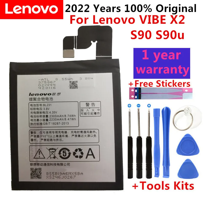 

Оригинальный Новый BL231 для Lenovo VIBE X2 Lenovo S90 S90u новый литий-ионный сменный аккумулятор 2300 мАч батареи для телефона большой емкости