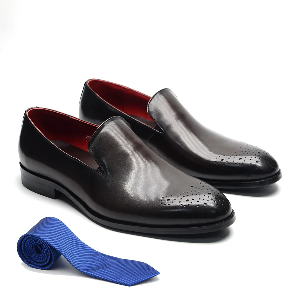 Классические мужские деловые лоферы из натуральной кожи оригинальная женская