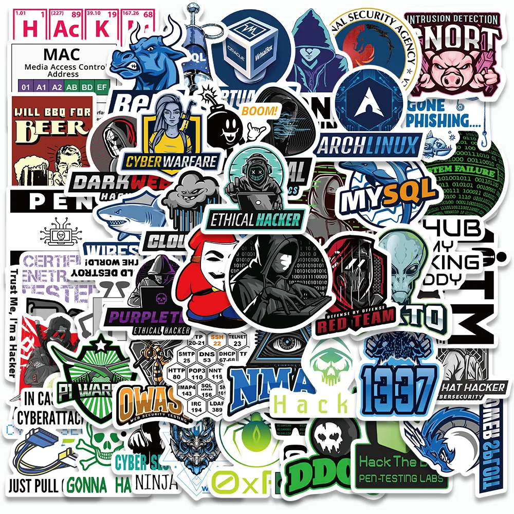 Наклейки для программирования хакеров 50 шт. крутые наклейки чемоданов ноутбуков