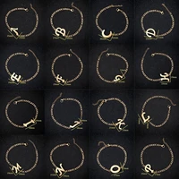 tulx a z letter initial bracelets bangles for women stainless steel jewelry alphabet charm bracelet name bijoux pulseiras