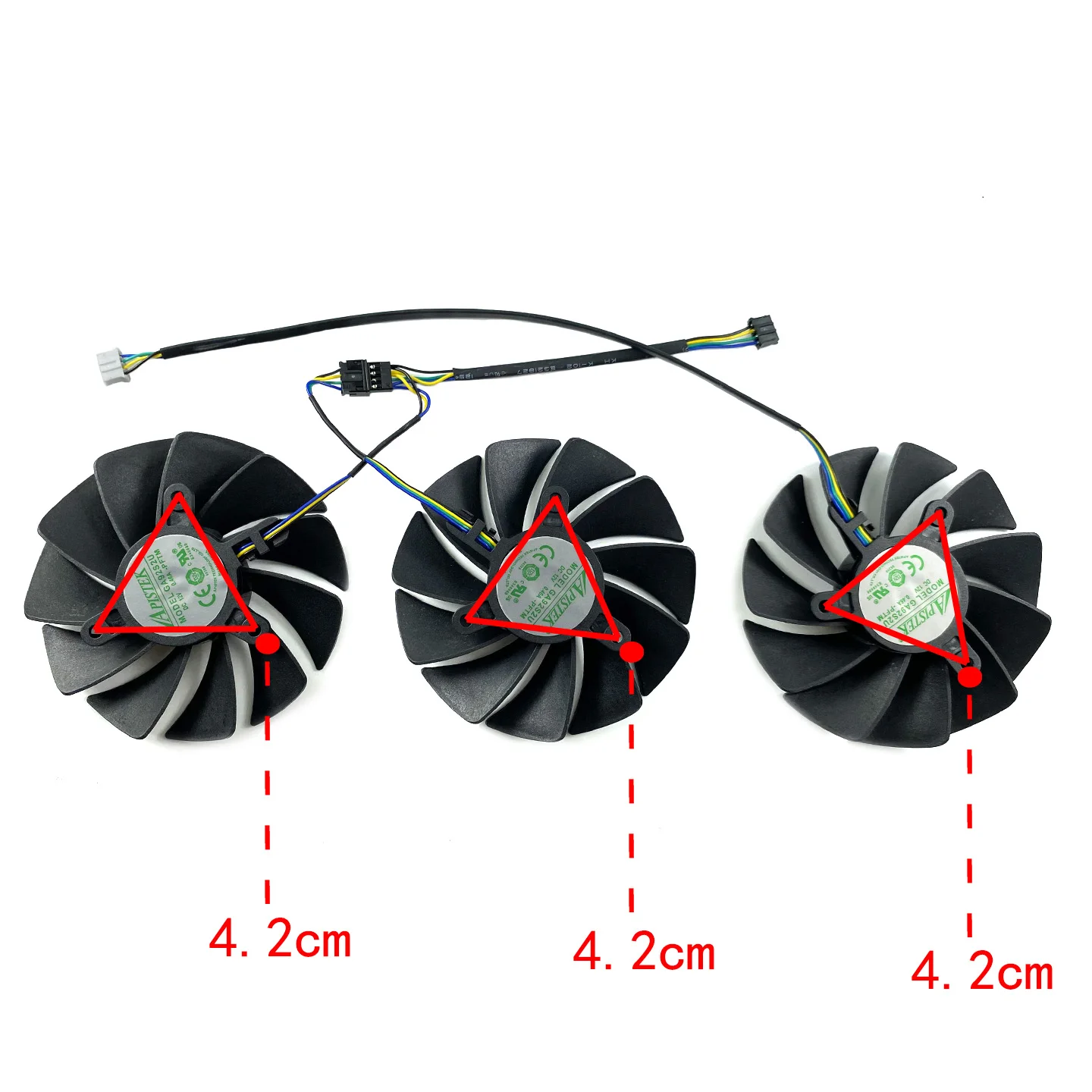 Фото GA92S2U для ZOTAC RTX 4070 4070S 4070ti 4070tiS 4080 TRINITY Замена видеокарты Вентилятор №3