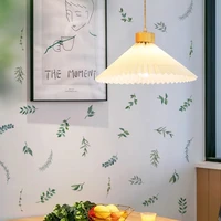 hot green fresh and simple leaves wallpaper creative living room bedroom background wall decoration wall stickers self adhesive