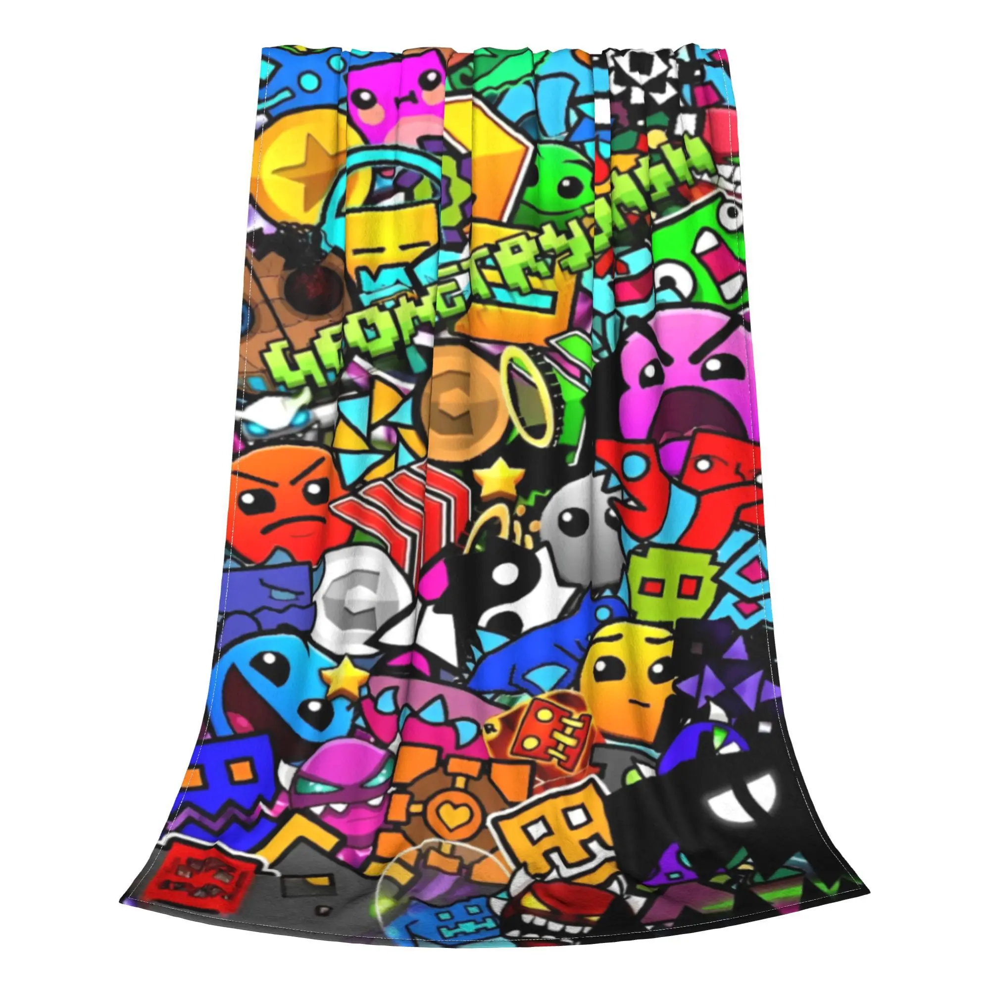 Геометрическое одеяло для видеоигр ультрамягкое бархатное в подарок