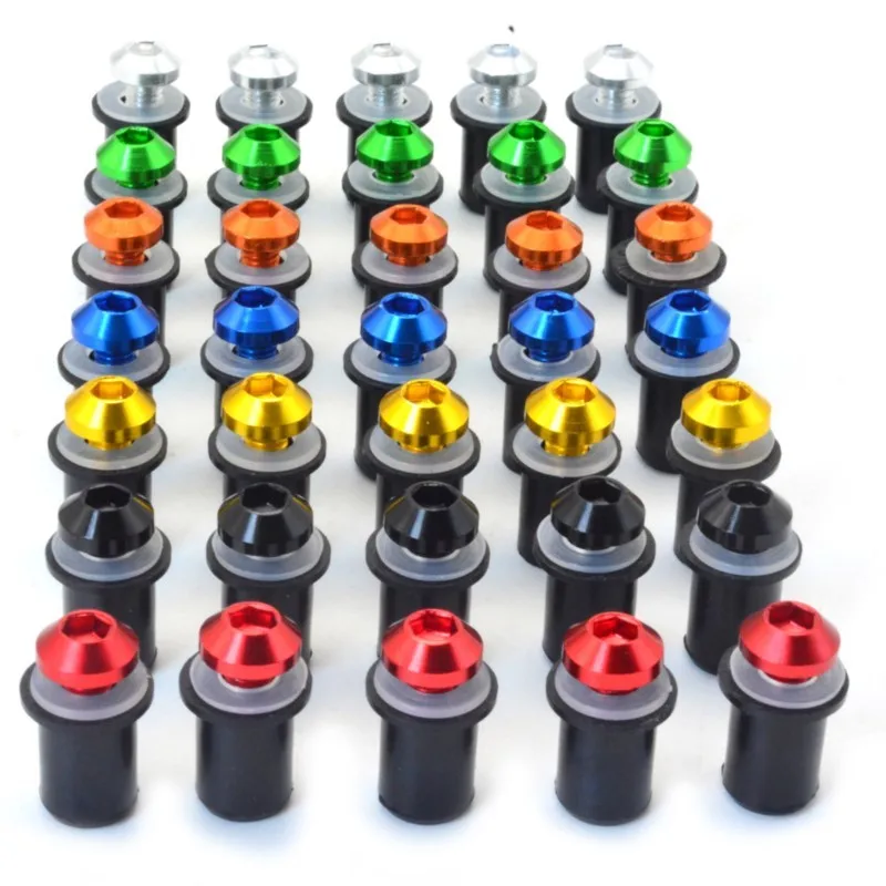 

for KAWASAKI ZX7R ZX7RR ZX9 ZX900 ZX9R ZXR400 ZZR1200 ZZR1400 ZZR400 ZZR600 Motorcycle 6mm Well Nut Windscreen Fairing Bolts