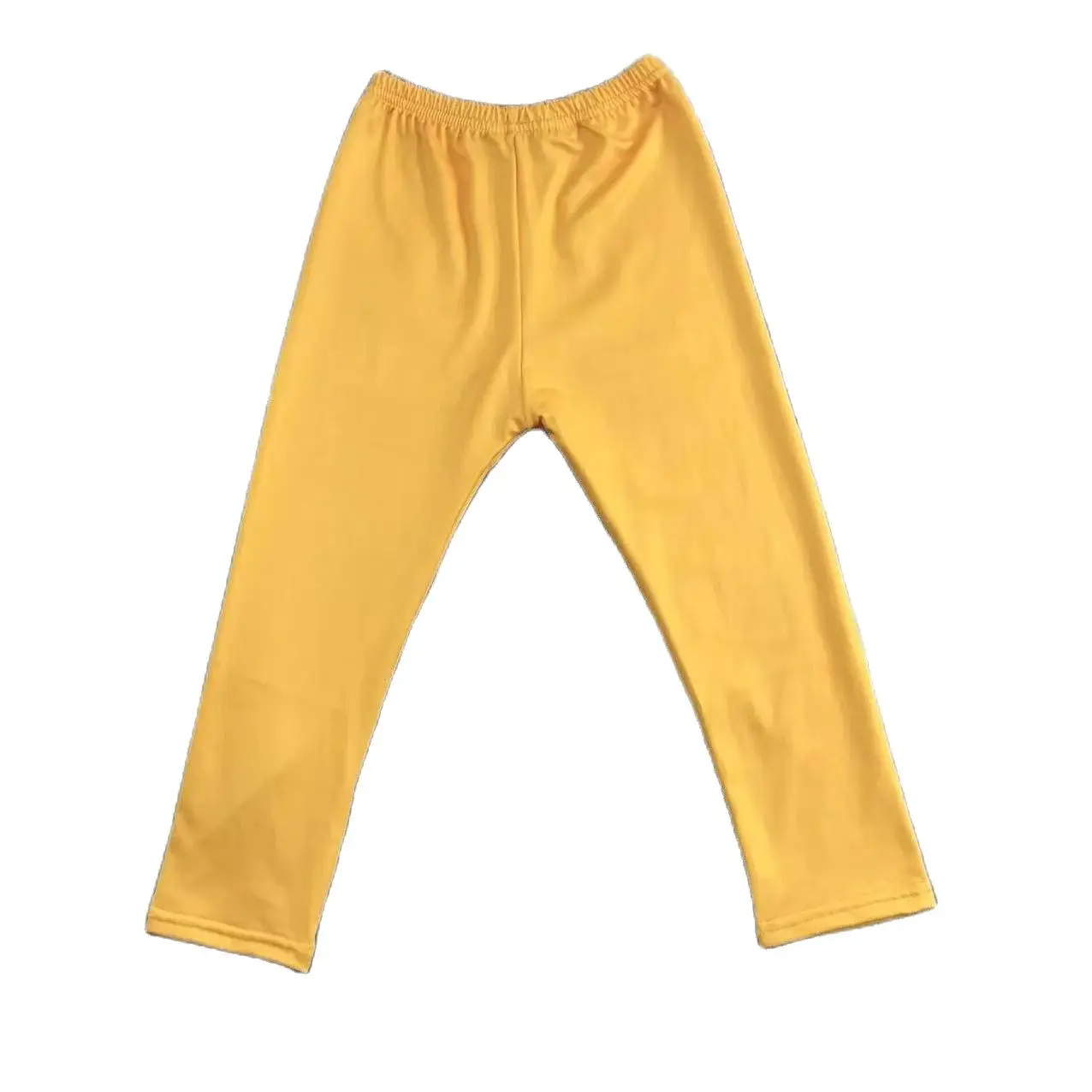 Желтые прямые штаны для девочек 0-16 лет Осенние хлопковые брюки уличная школьная