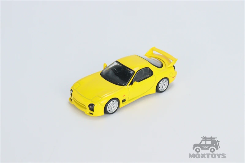 Tarmac работает 1:64 Mazda RX-7 (FD3S) Mazdaspeed A-Spec соревнования желтая слюда литая модель