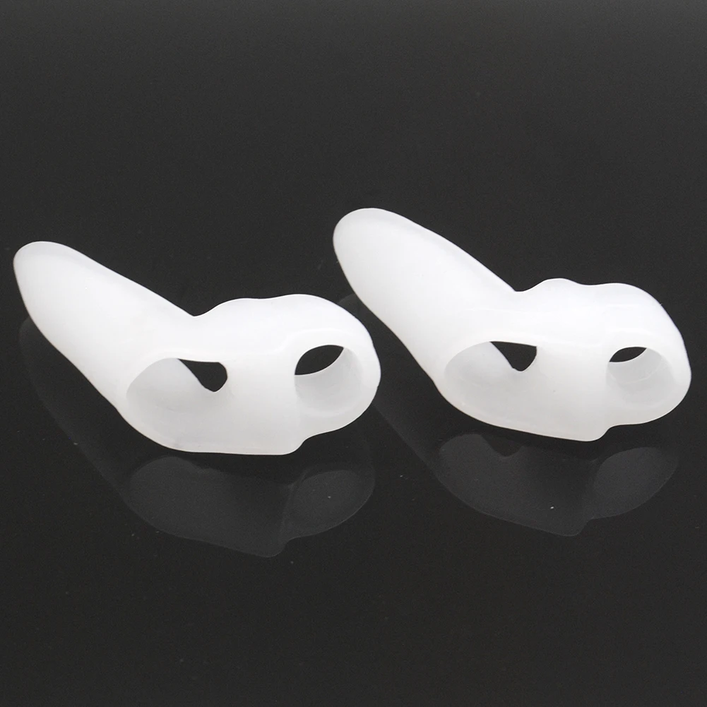 

1pair Soft Home Practical Men Women Odorless White Silicone Feet Care For Correction Toe Thumb Bunion Regulator