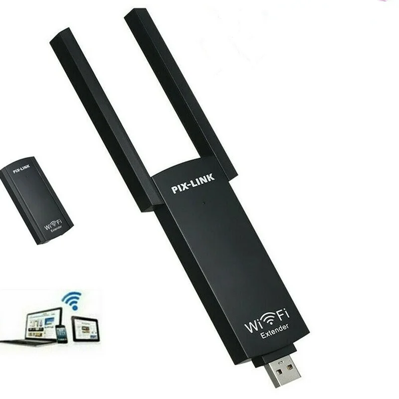 

300Mbps Mini Portable Wirless USB WiFi Repeater Network Wi-Fi Extender Range Expander Router 802.11 B/g /n with Dual Antennas