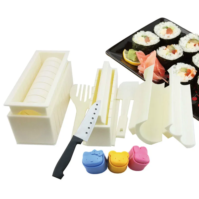 

Sushi Mold Tool Set Full Set of Lazy Grinders Household Materials Porphyra Rice Ball Roll Artifact Set