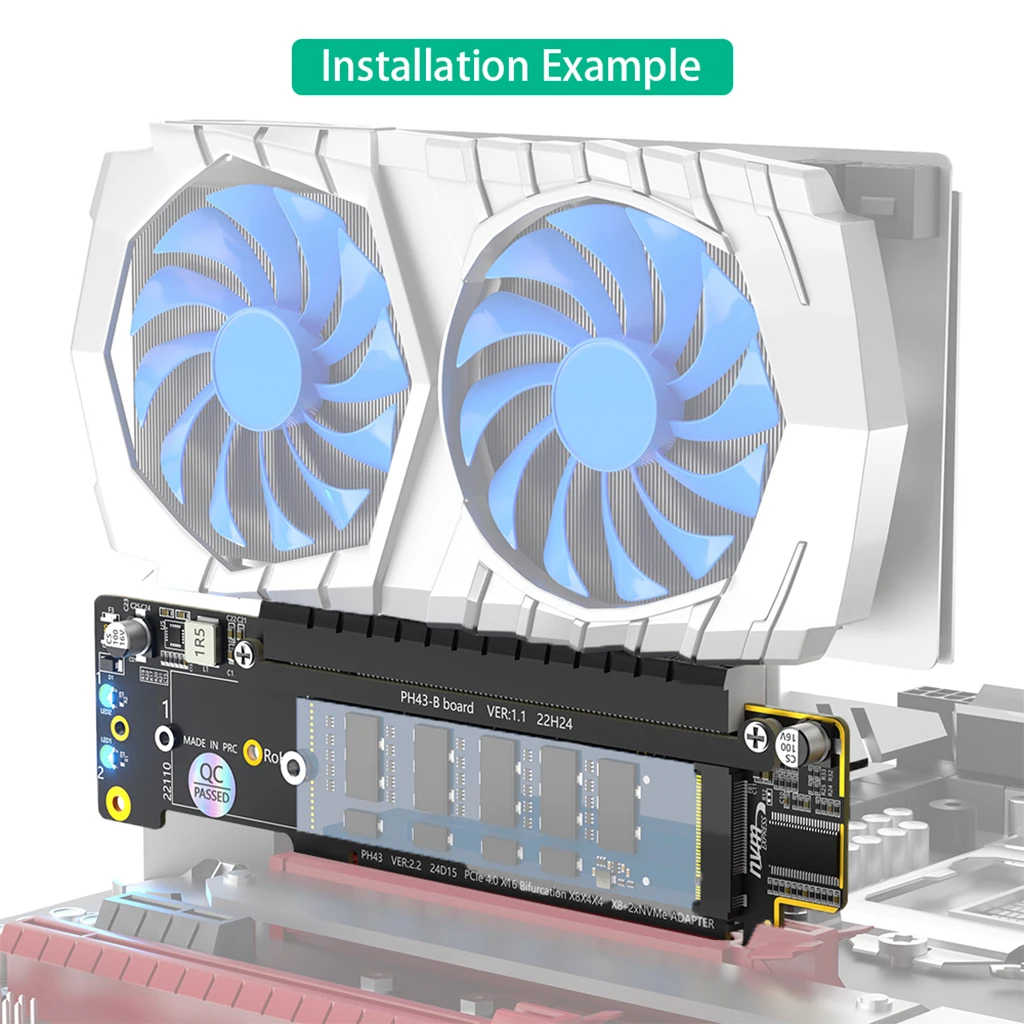 Материнская плата PCI Express X16 на Dual M.2 NVME