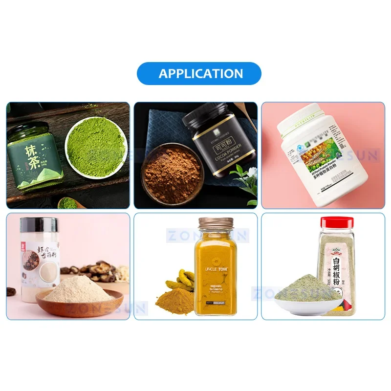 ZONESUN Автоматическая машина для наполнения порошком с двойным шнеком упаковочное