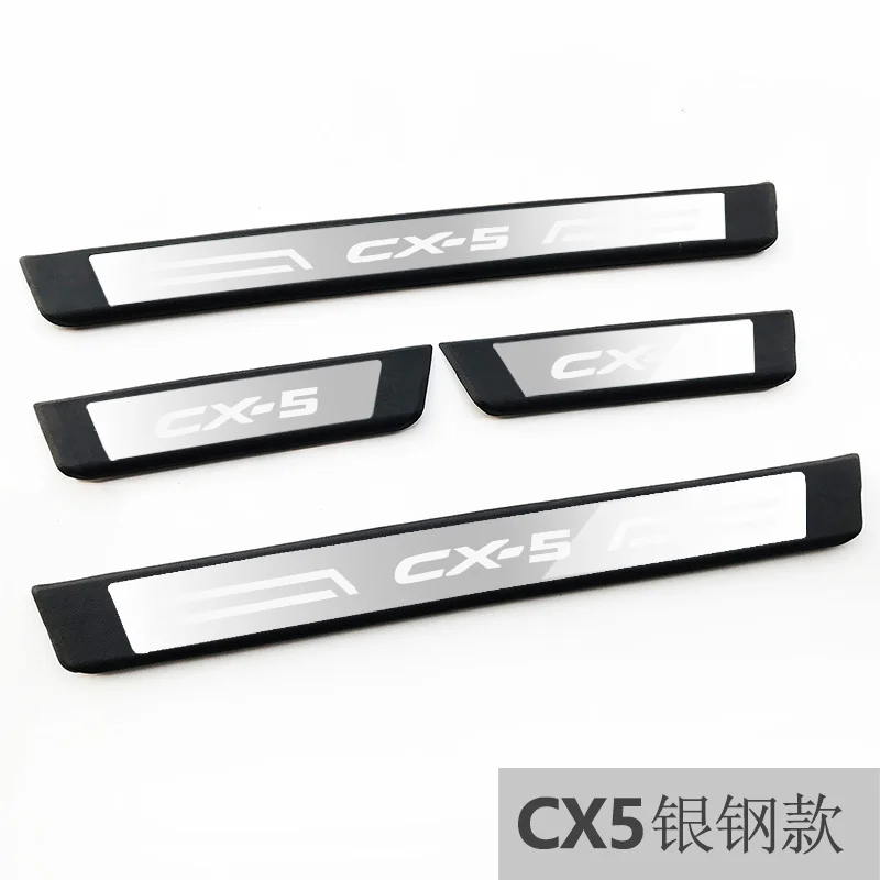 

Stainless Steel and ABS Plastic Car Door Sills Scuff Plates Step Exterior Parts Decoration Accessories For MAZDA CX-5 Styling