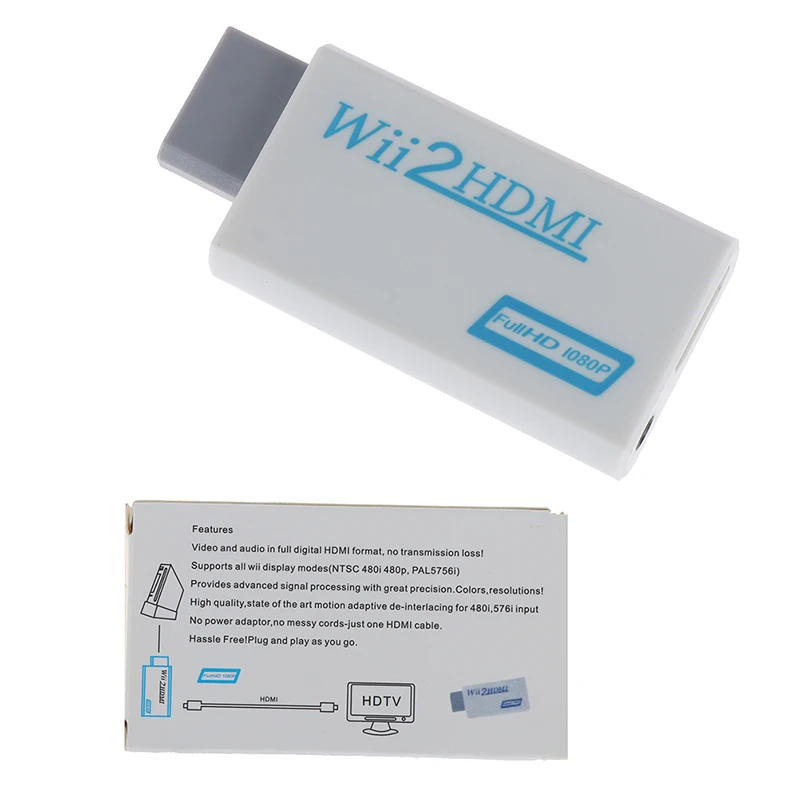 

Адаптер конвертер Wii в HDMI-совместимый с Full HD для ПК HDTV
