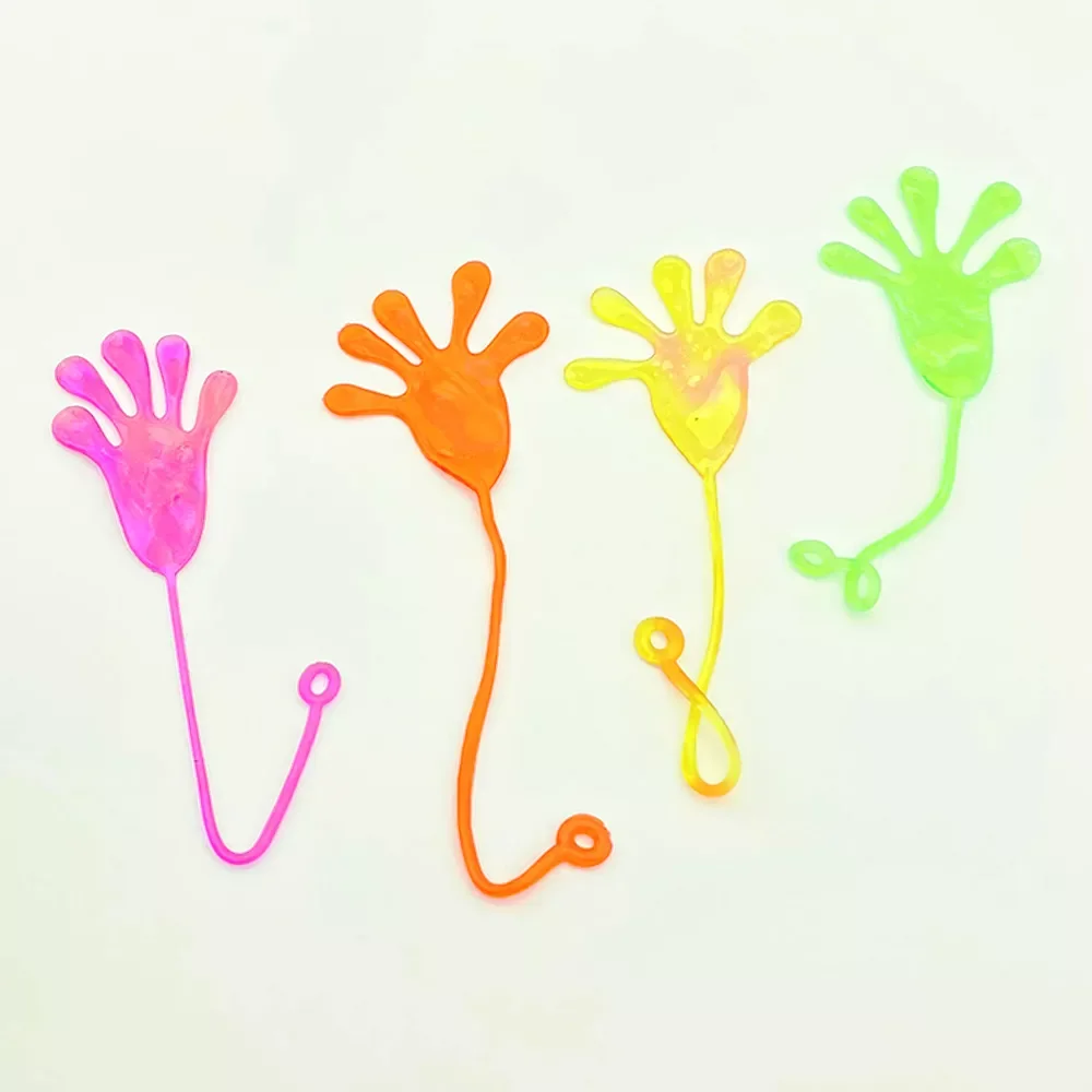 12Pcs Elastic Sticky Hands Toy Boys Girls Funny Palm Sticky Squishy Slap Palm Toy Kids Party Favors Pinata Fillers Gifts Prizes