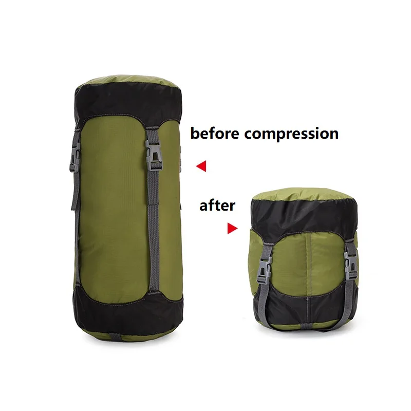 

Outdoor Camping Storage Compression Stuff Bag Sack For Sleeping Bag Gears Ultralight Waterproof Tear-resistant Portable Hiking