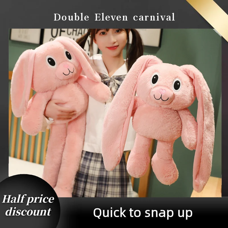 

Dithering Net Red The same ear pulling rabbit plush toy Long cartoon stretchable