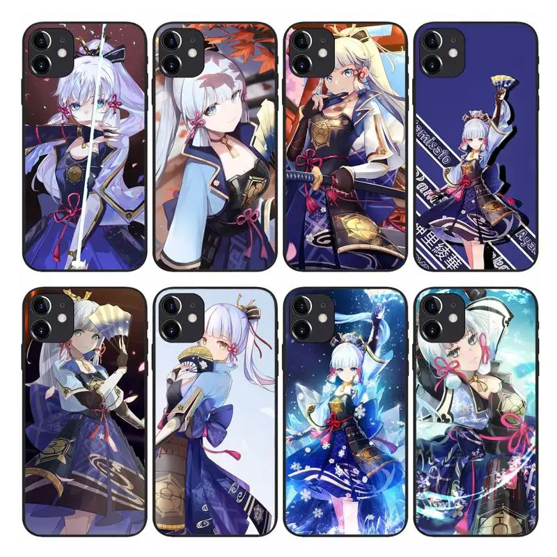 

Genshin Impact Kamisato Ayaka Phone Case Cover For Samsung Galaxy S21 A51 A50 A71 A52 A72 S20 A21S Note 20 10Lite Plus
