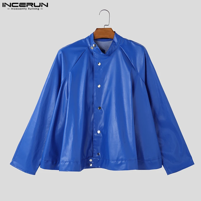 INCERUN красивые простые однотонные повседневные куртки 2024 мужские