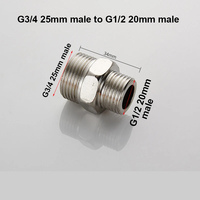G 3/4 &quot25 мм штекер на G1/2&quot 20 тройник с наружной резьбой из нержавеющей стали