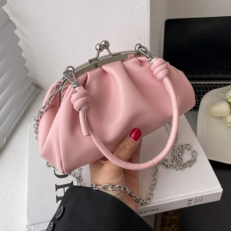 

Small PU Leather Shell Shoulder Crossbody Bags 2022 Summer Fashion Luxury Brand Designer Trend Lady Handbags Cute Totes